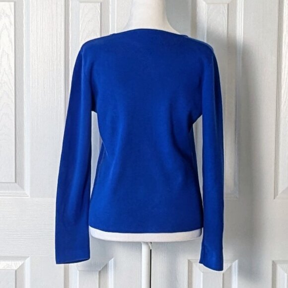 ERIC SPENCER Women's Long Sleeve Full Zip Knit Cardigan Size S Royal Blue - Picture 3 of 6